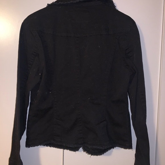 M Black Collared Jean Jacket - Picture 7 of 8